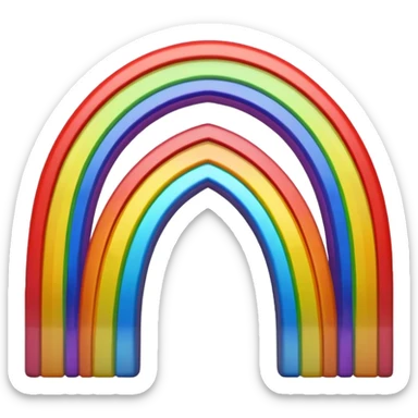 Rainbow Bridge – Arched rainbow connecting skylands. sticker