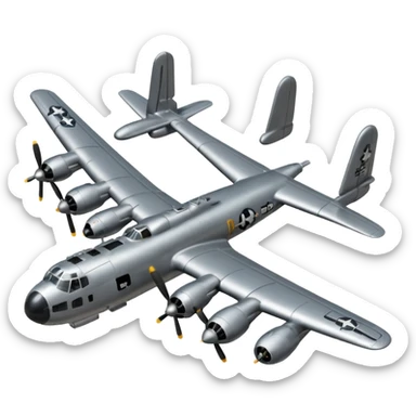 B-29 Superfortress dropping boms sticker