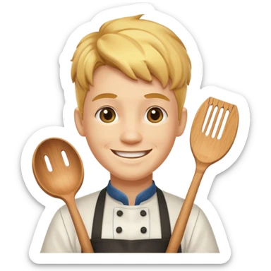 golden ramsay with apron sticker