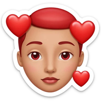 Nostril hearts sticker