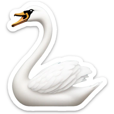 swan facing left side  sticker