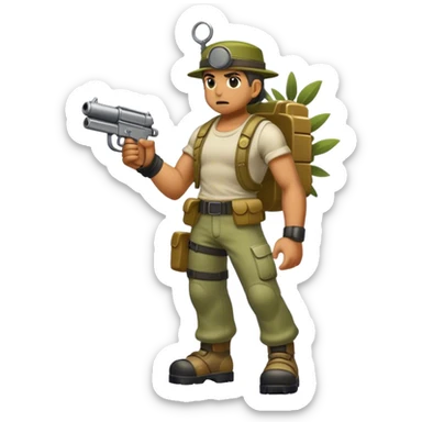 full body sideview metal slug character sticker