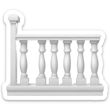 create an emoji in black and white representing a veranda(Balcony). Make it plain and simple without much detail. sticker