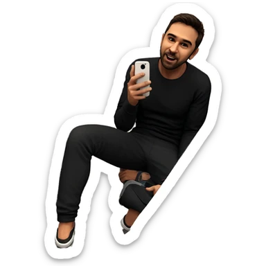 casual male in bathroom sticker