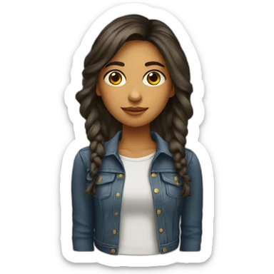 Graphic Designer colombian girl sticker