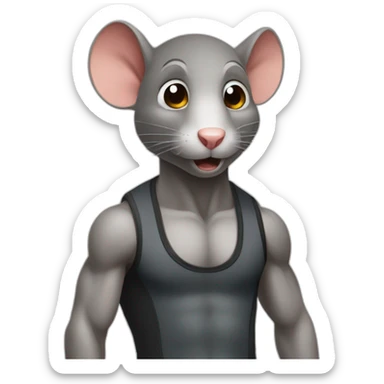 Gymrat as a rat sticker