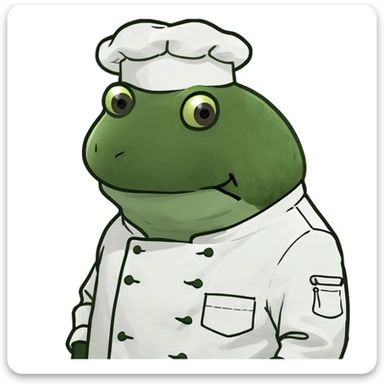 bufo in a chef coat sticker
