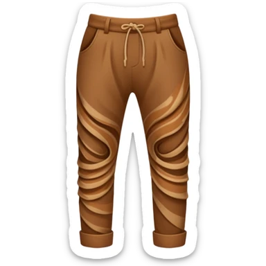 Brown swirled pants sticker