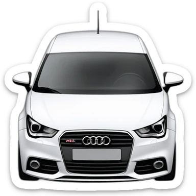 White Audi a1 s line 2011 sticker
