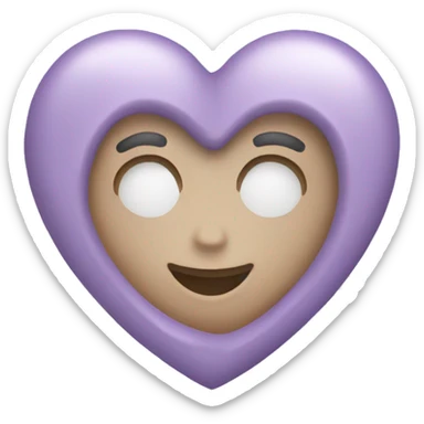 pale lavender heart emoji sticker