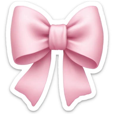 light pink bow sticker
