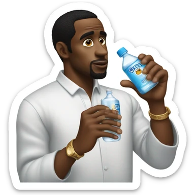 p diddy holding baby oil sticker