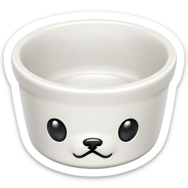 empty dog bowl sticker