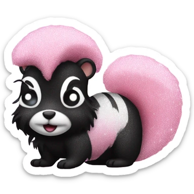 Glitter skunk that is pink sticker