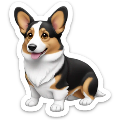 black-and-white-cardigan-welsh-corgi sticker