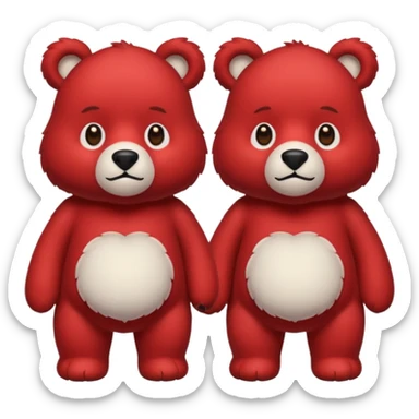 Two red bears 🐻  sticker