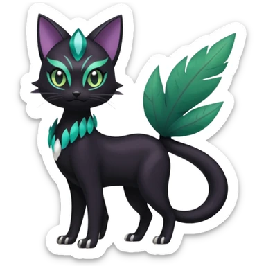 Meloetta-Purrloin-Nargacuga-Pokémon-Fakémon-fusion-hybrid-creature sticker
