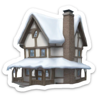 winter house  sticker