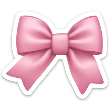 light pink bow on light pink bow sticker
