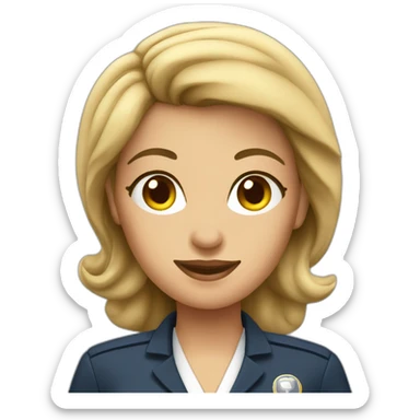 stewardess woman sticker