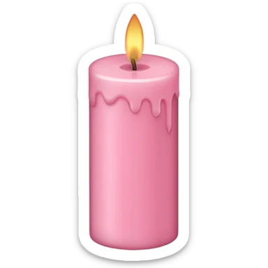 light pink candle sticker