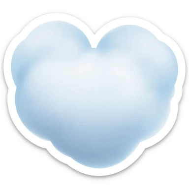 38. soft cloud heart sticker