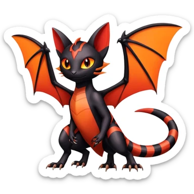 Salandit-Noibat-Litten-Hybrid (Full body) sticker