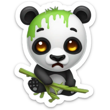 Zombie panda sticker