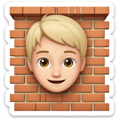 Someone peeking behind wall sticker