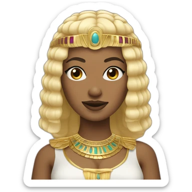 Cleopatra with blonde hair dancing sticker