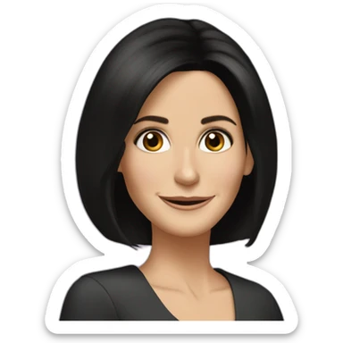 Courteney Cox geller sticker