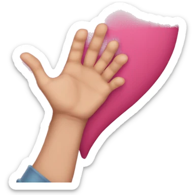 Corazon hecho con las manos y que dentro de a forma este este corazon 💗 sticker