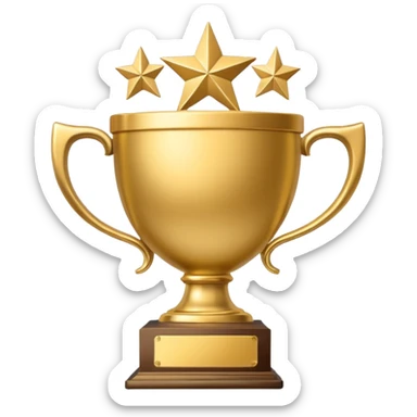 winter holiday theme trophy sticker