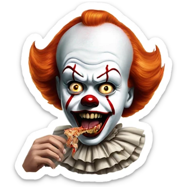Pennywise eating a spider sticker