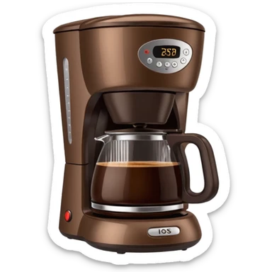 Brown Coffee maker sticker