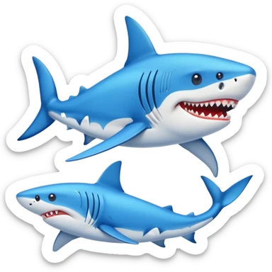 Tiburón con zapatos azules sticker