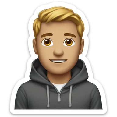 Doy wearing hoodie  sticker