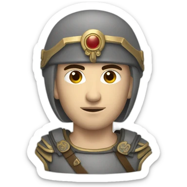 byzantine soldier with white skin sticker