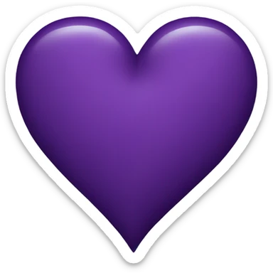 Dark purple heart sticker