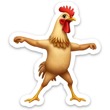 Chicken dancing sticker
