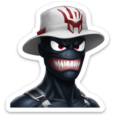 Marvel's Venom with captain sea hat sticker