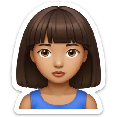 Philippine girl with bangs  sticker