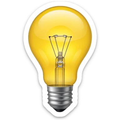 a lightbulb where you can't see the internals sticker