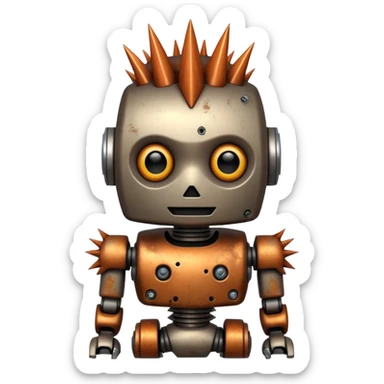 punk robot sticker