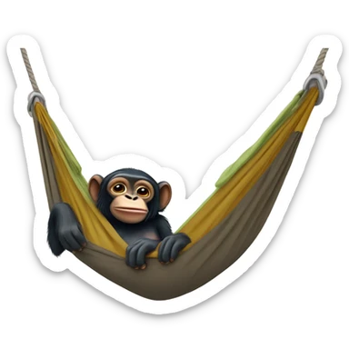 Bonobo in a hammock sticker