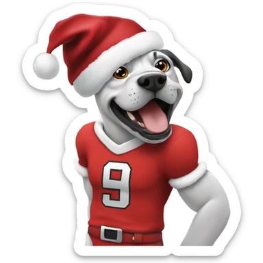 Merry Christmas Georgia dawgs sticker