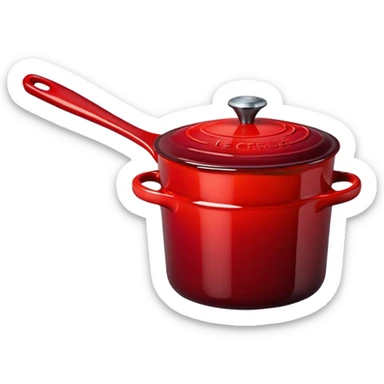dark red le creuset sticker