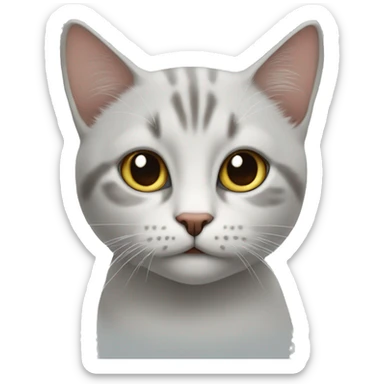 Üzgün bir kedi sticker