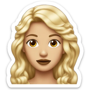 Mean Chanel Girl with long hair sticker