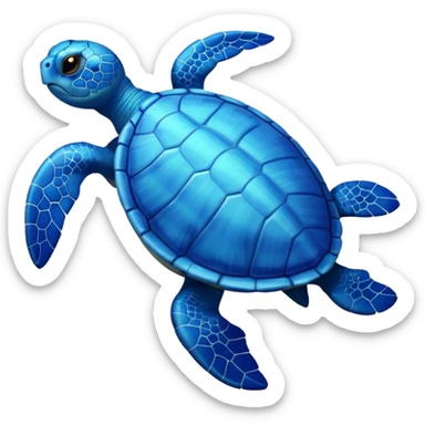 a blue turtle sticker